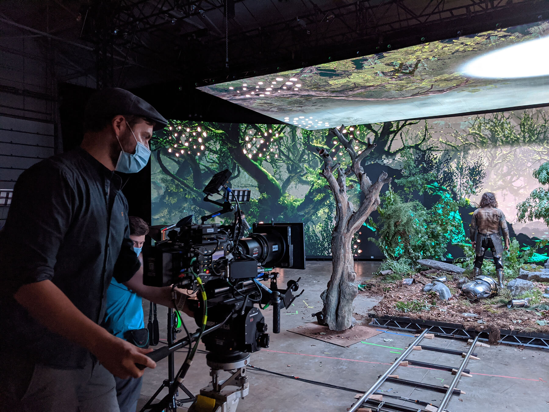 Virtual production on the set of Percival