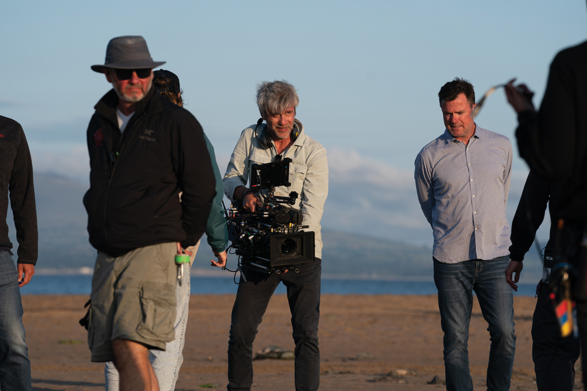 Filming twin sequences on the beaches of Anglesey at dusk proved a monumental effort